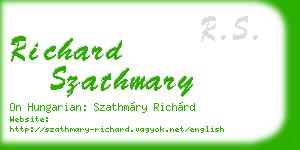 richard szathmary business card